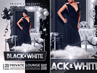 event flyer template black and white