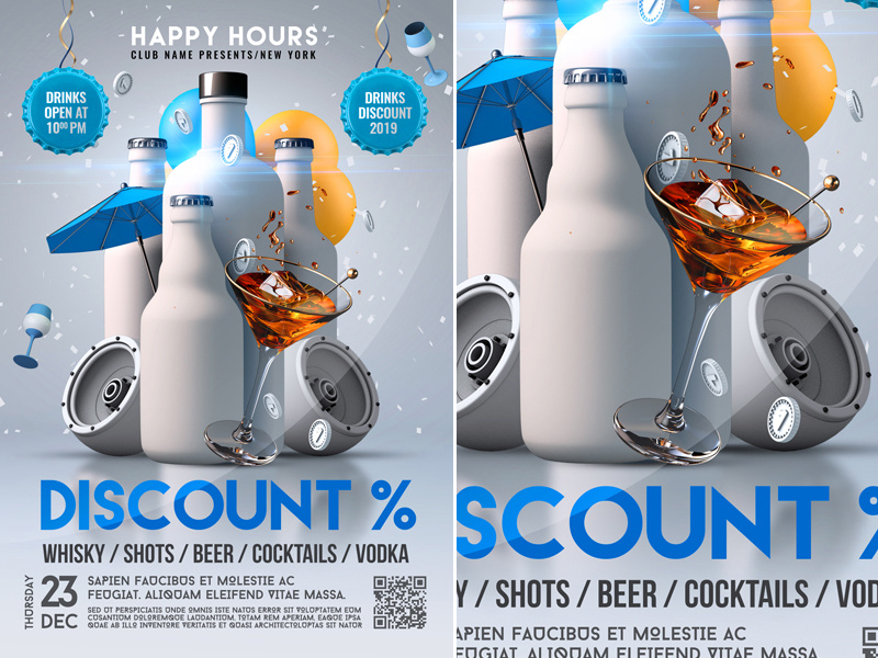 Happy Hour Poster Designs, Themes, Templates And Downloadable Graphic 