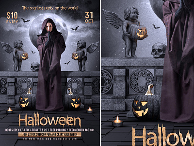Halloween Flyer event flyer halloween halloween flyer halloween invitation halloween party halloween poster happy halloween haunted party horror invitation party poster template trick or treat
