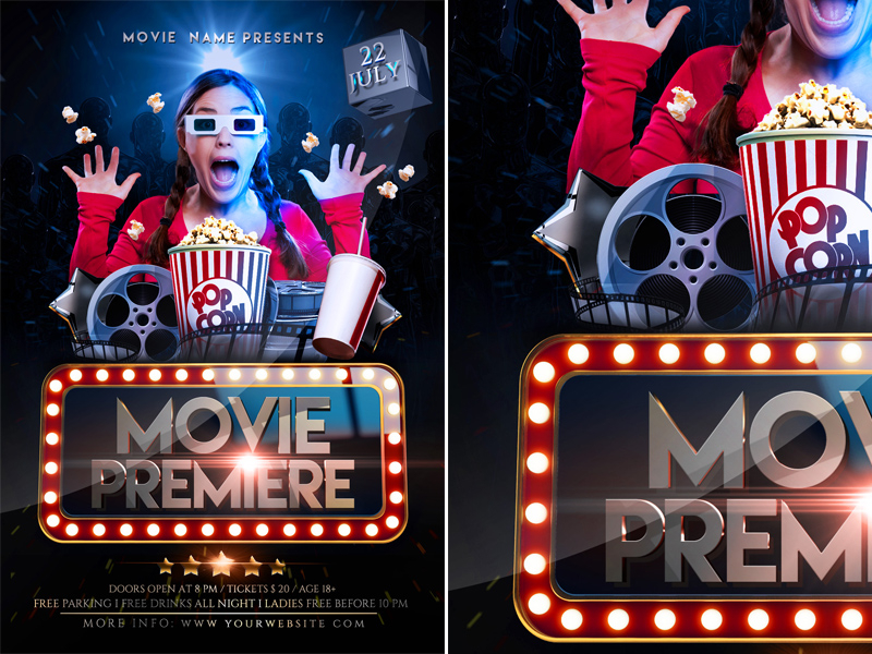 Movie Premiere & Movie Star Flyer by Rembassio_Rojansson on Dribbble