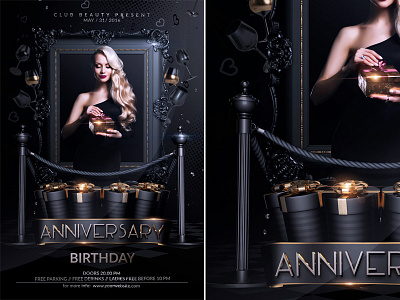 Anniversary Flyer Template anniversary anniversary flyer anniversary invitation anniversary party bash birthday birthday flyer birthday party celebration classy elegant event girls night out invitation ladies ladies night nightclub party template vip lounge