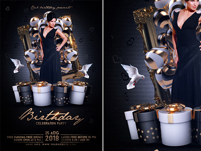 Birthday Celebration Vip Flyer anniversary anniversary invitation anniversary party birthday birthday bash birthday flyer birthday party celebration flyer girls night out invitation ladies night poster template vip vip birthday vip birthday party vip flyer vip party