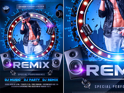 Dj Flyer Template Designs Themes Templates And Downloadable Graphic Elements On Dribbble