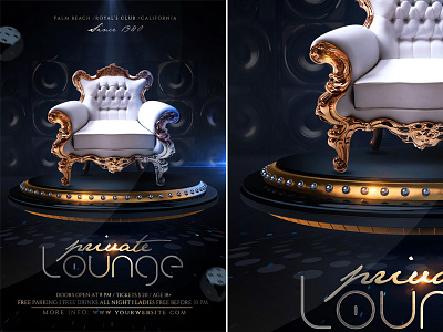 Luxury Vip Lounge Flyer affair brilliance chair class classy deluxe elegant flyer invitation lounge flyer luxury luxury lounge party private party rich shine template vip vip lounge vip party