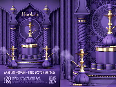 Hookah Flyer Designs Themes Templates And Downloadable Graphic Elements On Dribbble