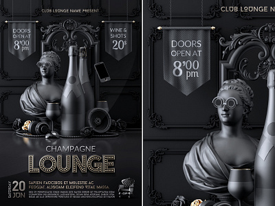 Champagne Lounge designs, themes, templates and downloadable graphic  elements on Dribbble