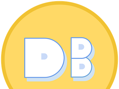 DB Logo branding design flat lettermark logo minimal typography web website