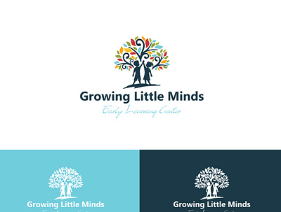 Growing Little Minds brand branding creative logo creative minimal logo icon logo logo design luxury logo typography ui