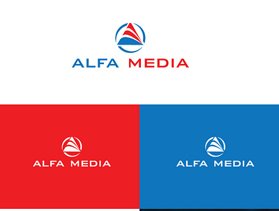 Alfa Media brand creative logo illustration logo logo design luxury logo modern minimalist logo design ui vector