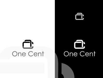 One Cent brand design illustration logo logo design modern minimalist logo design typography ux