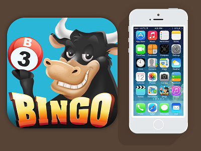 Bingo Game Icon 2d adobe animal app art colour design icon illustration photoshop ui ux