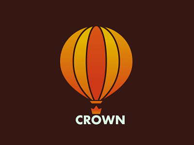 Daily Logo 2/50 - Hot Air Balloon crown dailylogochallenge day2 hotairballoon illustration lift logo rocketship ui ux whoosh
