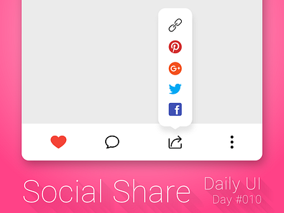 Social Share dailyui pop over social media social share