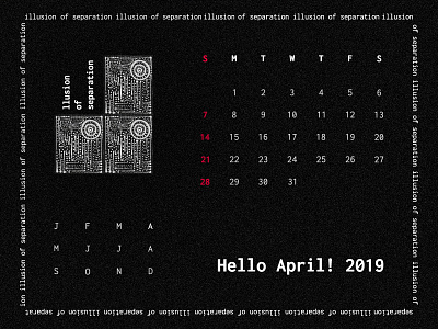 "Illusion Of Separation"_Calendar Design_ Second Concept abstract app art concept design flat icon identity illustration ui ux web