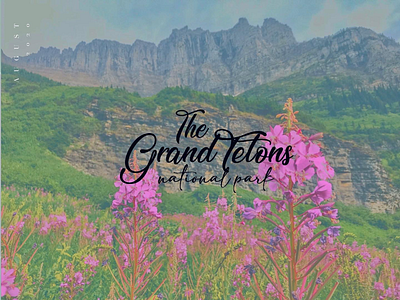 Grand Tetons 3 cover design grand teton graphic design national park typography