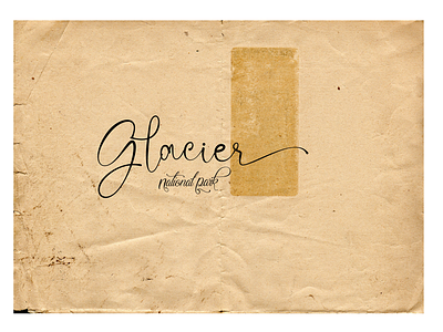 Glacier album cover glacier glacier national park graphic design lettering national park nationalparks textured typography