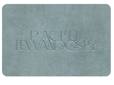 Business Card 3 branding business card embossed embossed lettering leather texture texture business card typography