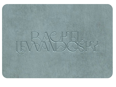 Business Card 3 branding business card embossed embossed lettering leather texture texture business card typography