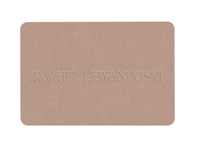 Business Card 4 branding business card embossed business card embossed lettering neutral colors print design textured business card typography