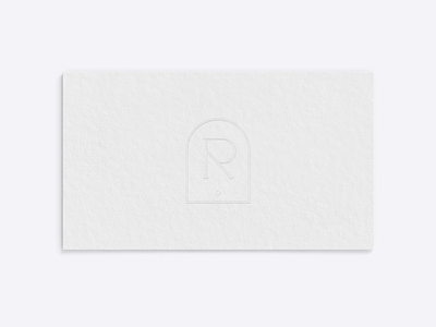 RL * branding business card cardstock embossed graphic design logo mockup monogram