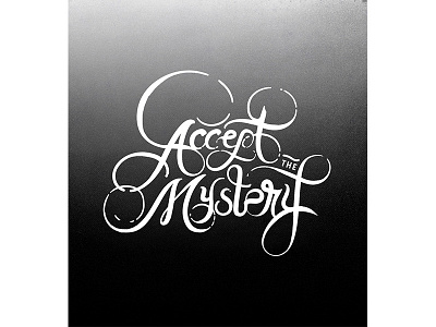 A.T.M 🔮TAPERED accept the mystery black and white lettering mystery texturized typography