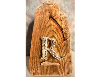 R < afar > 3d 3d lettering driftwood handmade lettering string typography