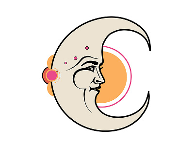 𝝡𝝤𝝤𝝢 { № 𝟥 } icon illustration moon moon icon vintage
