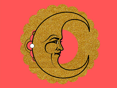 𝝡𝝤𝝤𝝢 { № 𝟦 } icon illustration moon moon icon vintage