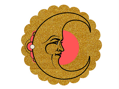 𝝡𝝤𝝤𝝢 { № ５} icon illustration moon moon icon vintage