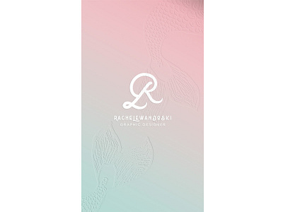 EMBOSSED | RL Business Card branding business card business card design embossed gradient logo mermaid nautical personal branding texture