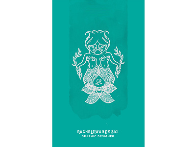 MERMAID PRINT | 𝑏𝑙𝑢𝑒 branding logo mermaid mermaid poster nautical print design teal texture watercolor