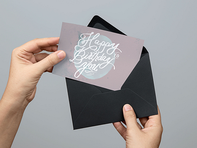 Remember... birthday card card designc graphic design handlettering happy birthday mockup mockup design print design typography