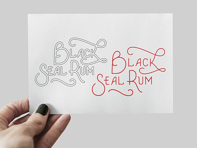 Black Seal Rum logo idea beverage logo blacksealrum hand lettering logo logo design rum typography