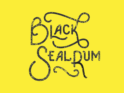 Black Seal Rum iii hand lettering logo design typography