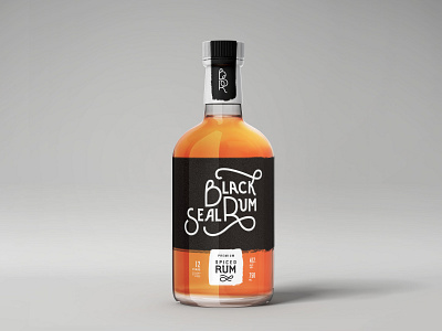 B.S.R alcohol branding blacksealrum branding graphic design hand lettering logo design mockup product design rum bottle typography