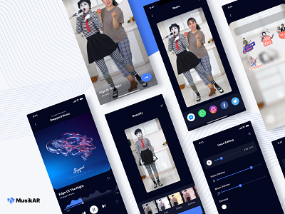 Mixed Reality | Sing with Your Favourite Musicians app application augmented reality karaoke mixed reality music app music player music streaming product design sing sixty two sixtytwo socialdistancing ui uiux ux xr