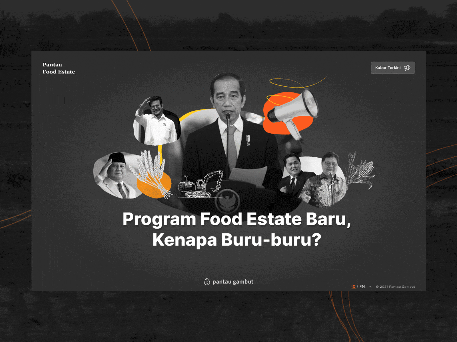 Pantau Gambut Food Estate Watch climate design environment social impact ui ux web website website design