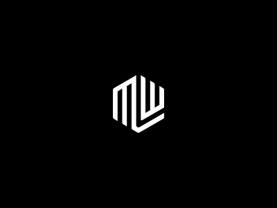 MLW agasurohui design flat lettermark logo logomark minimalist monochrome monogram simple