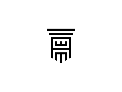 AWM Pillar agasurohui awm branding design illustration lettermark logo minimalist monogram pillar simple