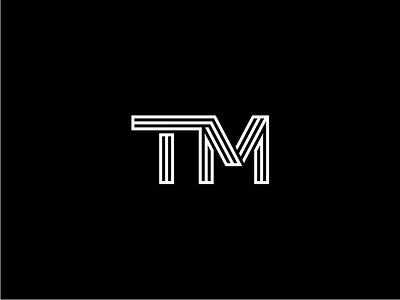Tm lettermark logo logomark logotypo monochrom monogram tm