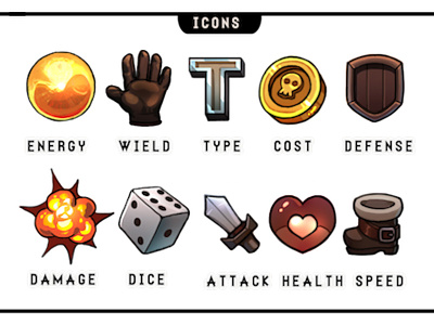 12 Realms: Dungeonland Icons board game boardgame design fantasy graphic design icon illustration rpg