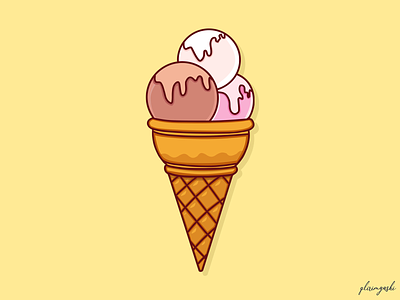 Ice Cream 🍧🍧 character icecream illustration illustrator spring vector vectorart
