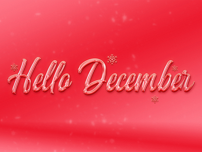 Hello, December! christmas cold december design graphic design holidays illustration illustrator lettering letters snow type typography vector winter wonderland