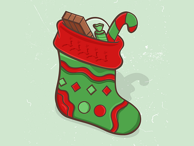 Cartoon Santa Christmas Socks Stocking PNG