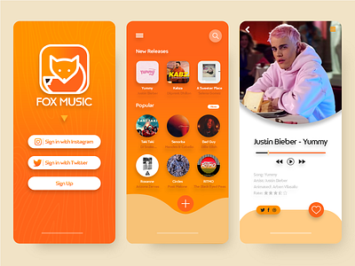 Fox Music App UI