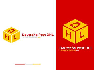 DHL re-brand art box brand mark branding design deutsche post dhl deutsche post dhl dhl flat graphic design logistic logo logo mark logotype minimalist logo minimalistic logo rebranding