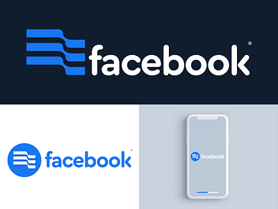 Facebook logo concept branding branding concept character concept design facebook facebook logo flat illustration illustrator logo logo design rebranding vector