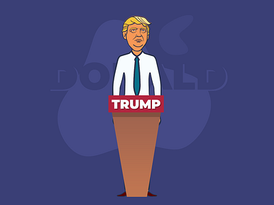 Donald Trump character donald election flat illustration president republican thin trump vector vectorart