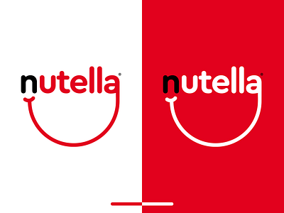 Nutella Re-branding branding character chocolate design happy icon illustration illustrator line logo logo design logo mark logotype mark nutella rebrand rebranding simple