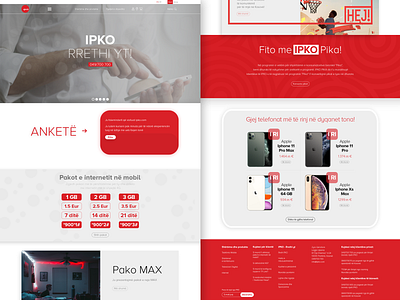 IPKO - Web Design Concept creative design interaction design telecommunication ui ui ux ux web web design website